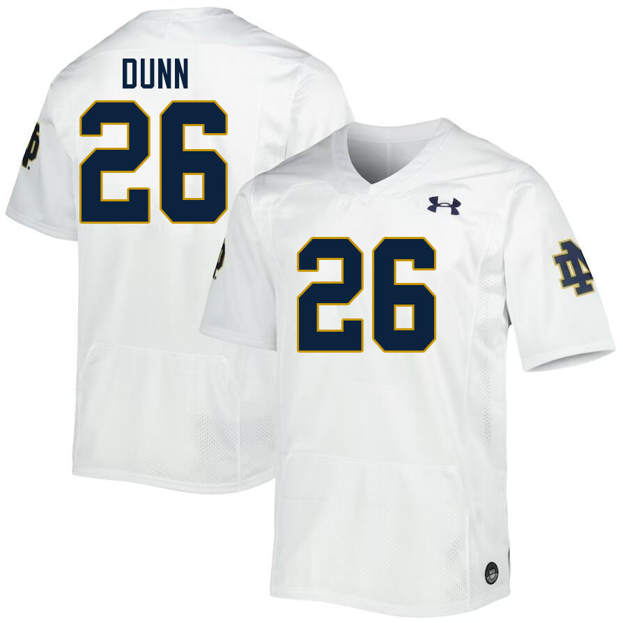Men #26 Isaiah Dunn Notre Dame Fighting Irish College Football Jerseys Stitched-White - Click Image to Close